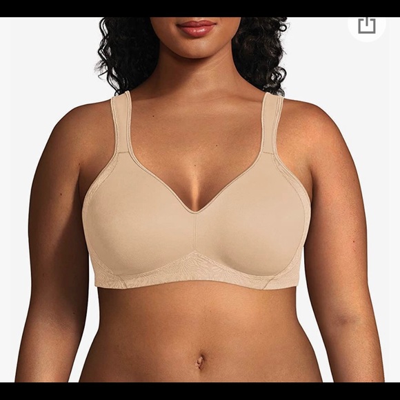 Playtex Women's Plus Size 18 Hour Seamless Smoothing Full Coverage Bra 38D Nude - Picture 2 of 8